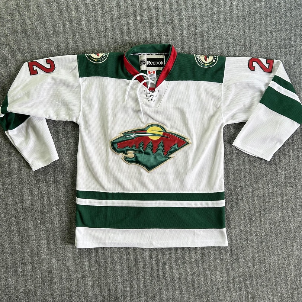 Minnesota Wild Jersey Men 50 White NHL Hockey Reebok Lace Up Niederreiter 22 VTG
